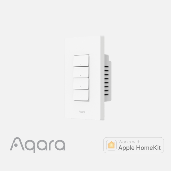 aqara H2四鍵 Aqara 智能開關 H2 四鍵 (3個迴路 + 1個無線按鍵) - 國際版